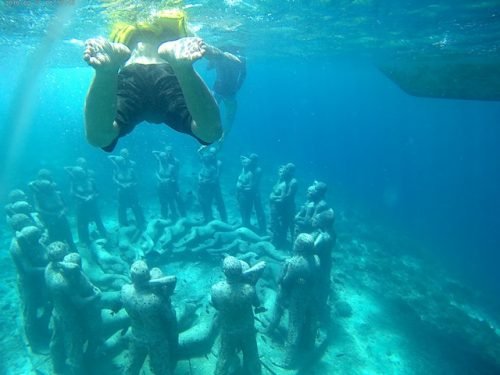 free diving ke patung Gili Meno