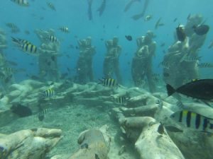 free diving patung Gili Meno
