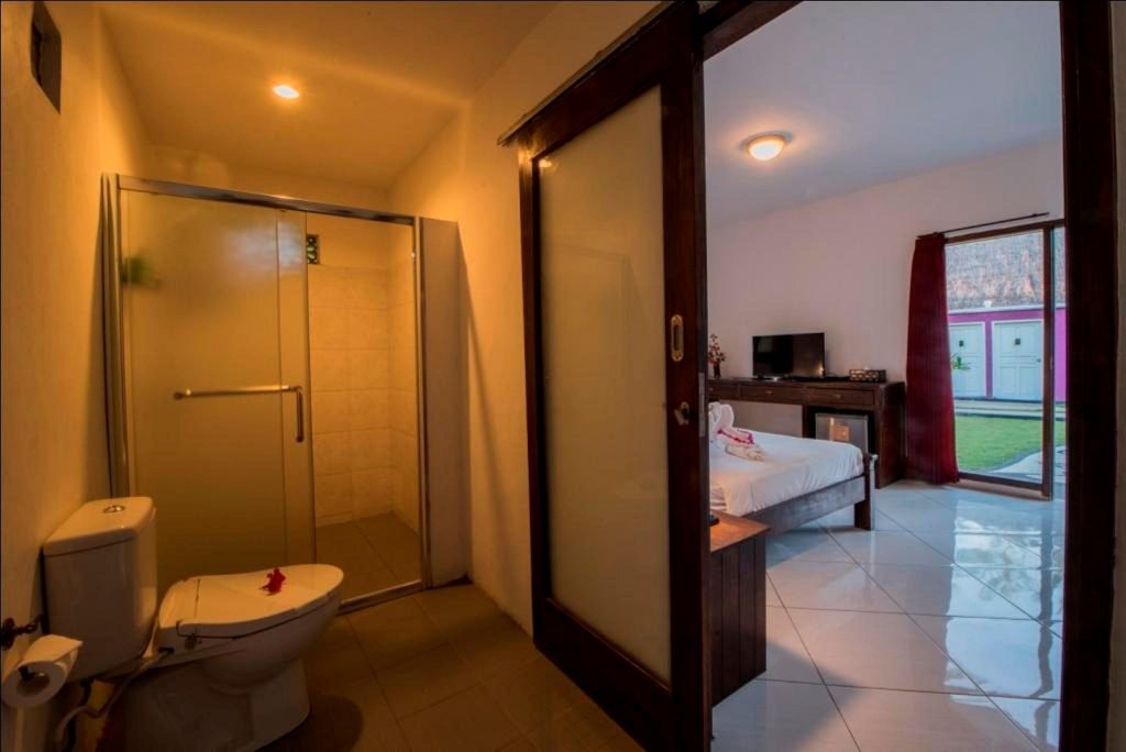 bathroom standard room Bel Air Resort Gili Air Villa Bungalows