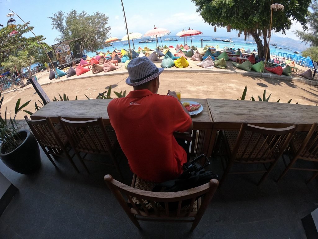 view dari Resto Sand Beach rinjani trekking lombok 6d5n via senaru
